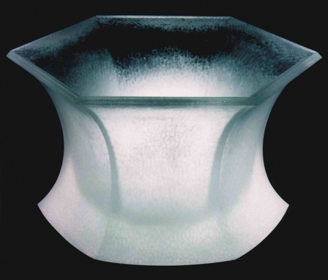 Zdenek Lhotsky, Bowl No.199, cast glass, h 55 ⌀80 cm